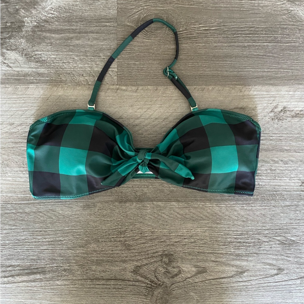 ($3) Plaid convertible bikini top